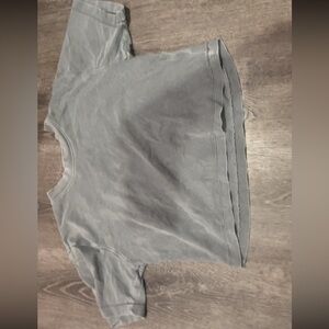 Baggy grunge grey baggy crop top